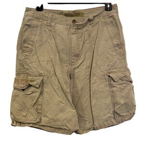 vintage Old Navy Mens Beige Cargo Shorts Size 36 100% Cotton Made In Indonesia